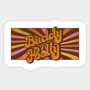 Groovy and Retro Buddy Holly Sticker